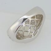 Sterling Silver Semi Mount Ring Setting with intricate grid design, suitable for an 8x8mm gemstone, male ring.